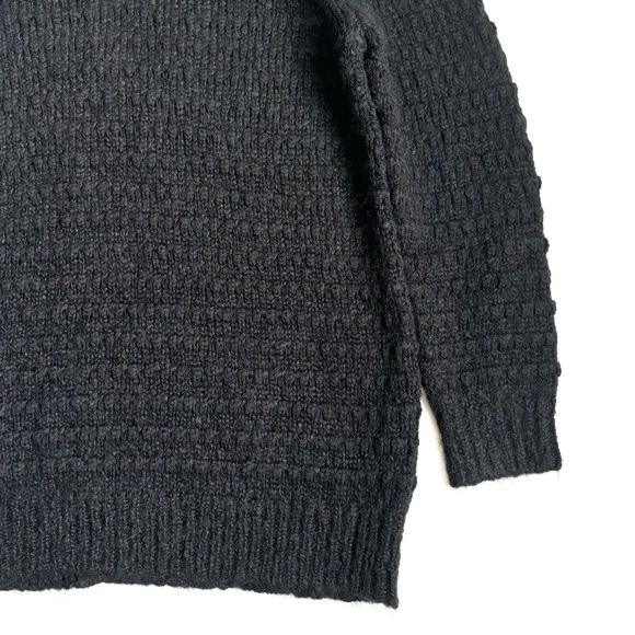 Wilfred Wool Mohair V-Neck Cable Knit Long Sleeve Sweater Oversized Small Black - Picture 6 of 13
